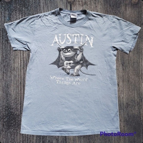 Austin Texas Where The Weird Things Are T-Shirt Top Women's Size Small B… - Picture 1 of 5